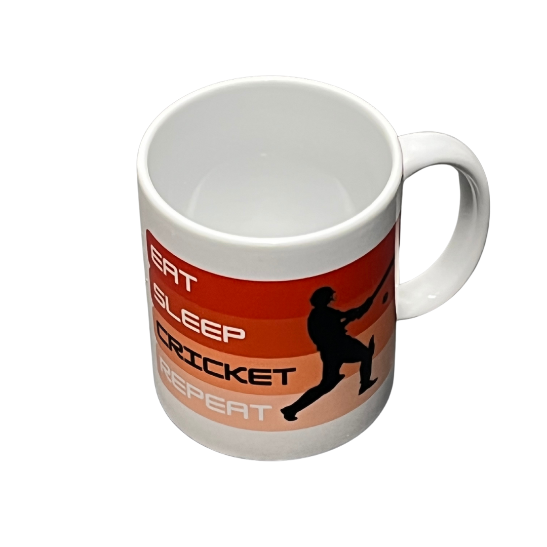 Eat Sleep Cricket Repeat Mug
