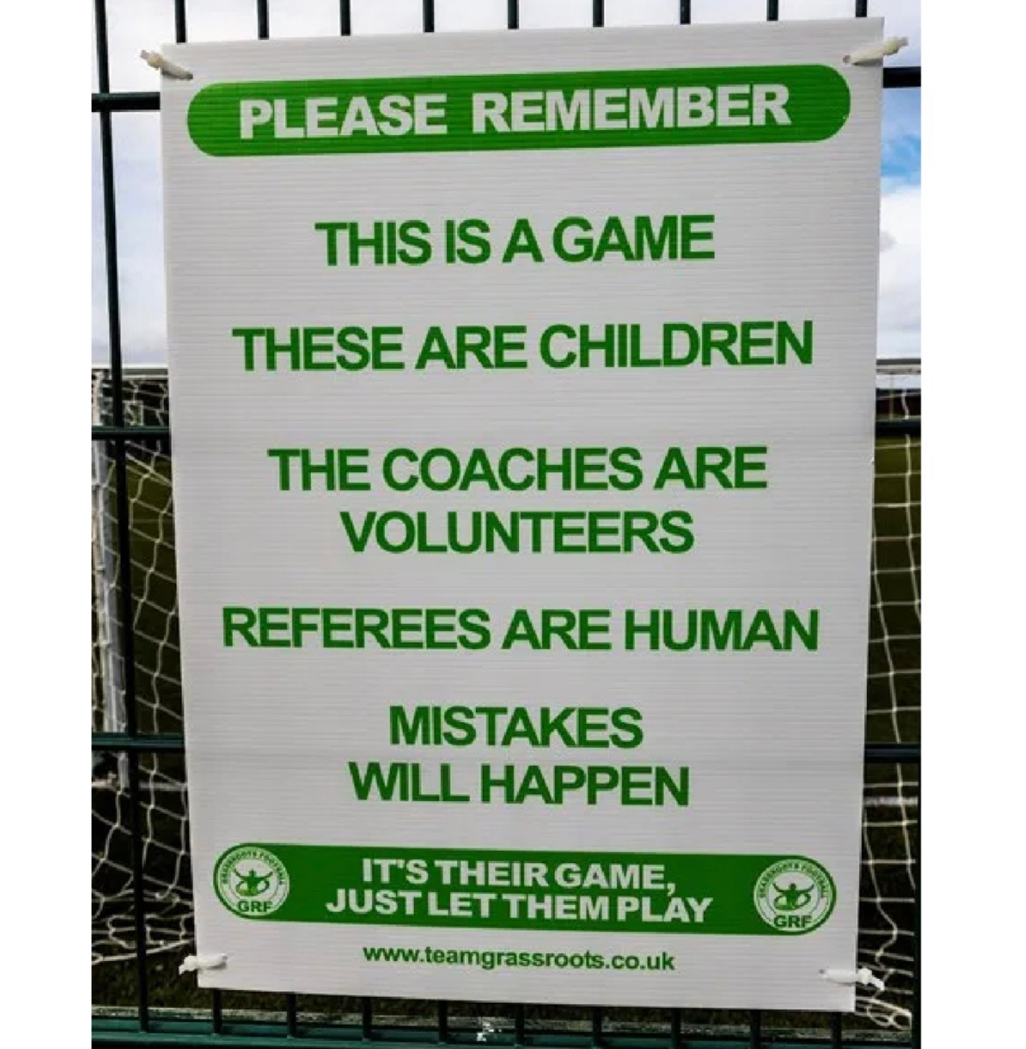 GRF Pitchside Respect Board